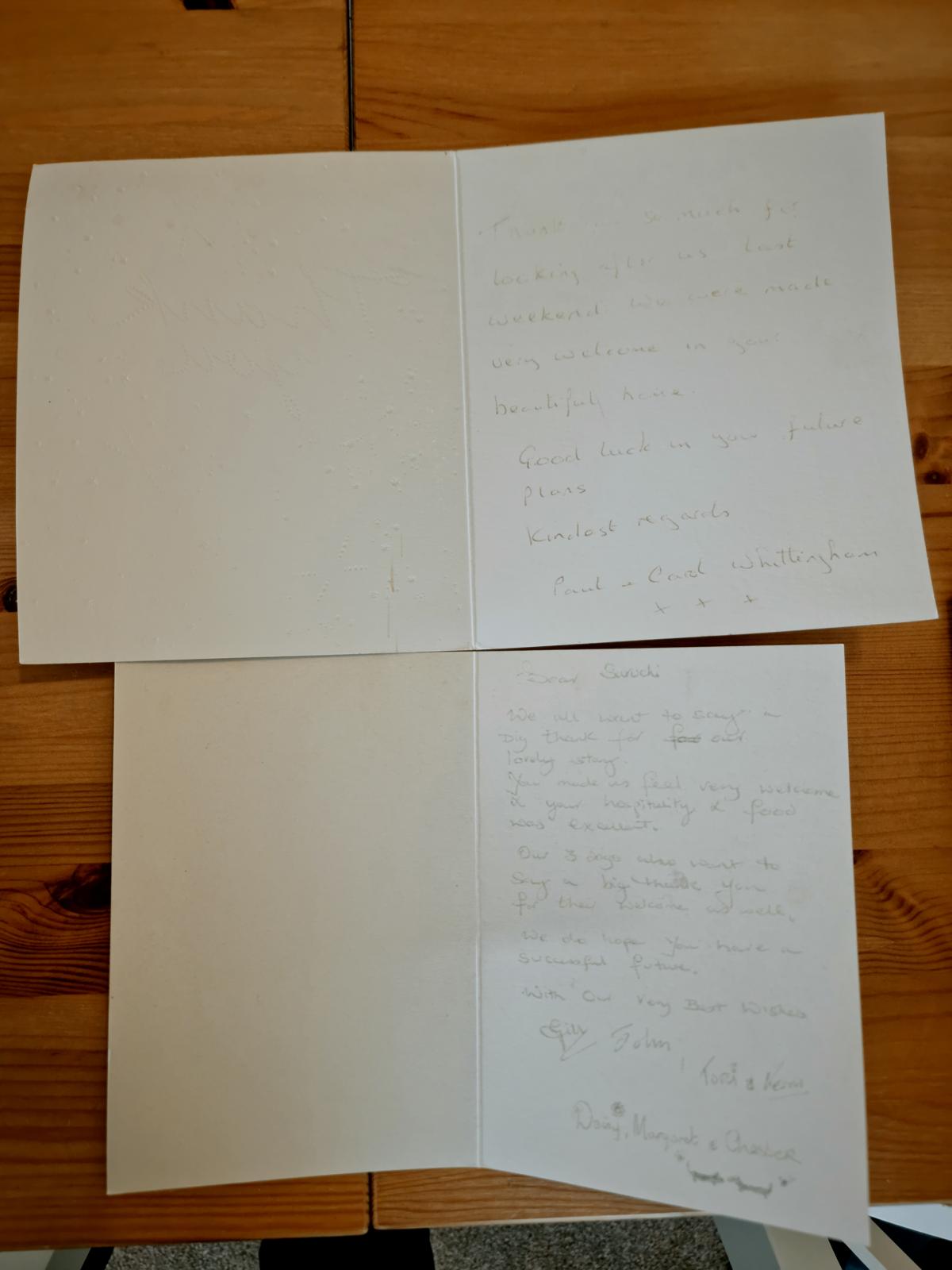 Guest thank you card 2